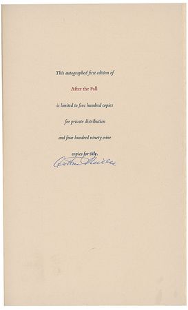 Lot #634 Arthur Miller Book - Image 1