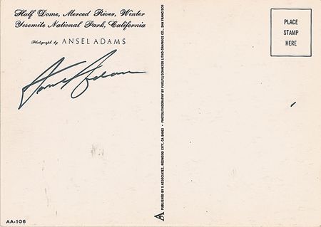 Lot #522 Ansel Adams Postcard - Image 1