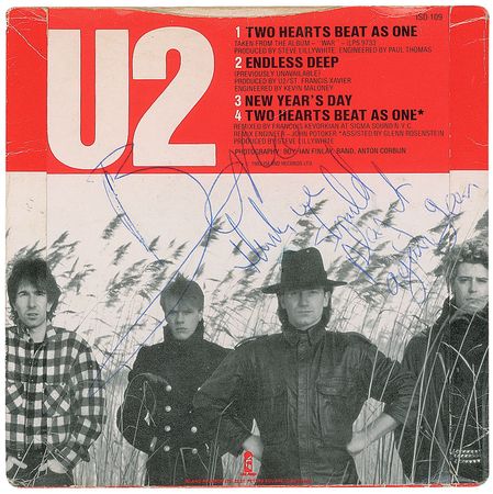 Lot #830 U2 45 RPM Record Sleeve - Image 2