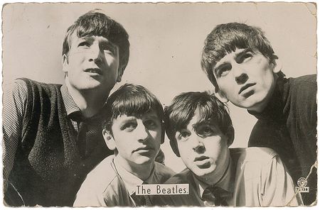 Lot #793 Beatles: Lennon and Harrison Promo Card - Image 2