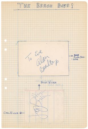 Lot #961 Beach Boys Signatures - Image 1