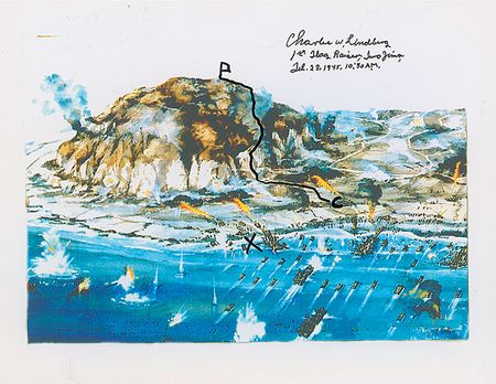 Lot #420 Iwo Jima: Charles W. Lindberg Signed Photographs - Image 1