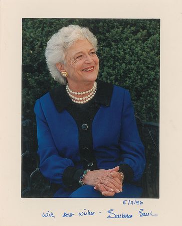 Lot #123 George and Barbara Bush Signed Photographs - Image 1