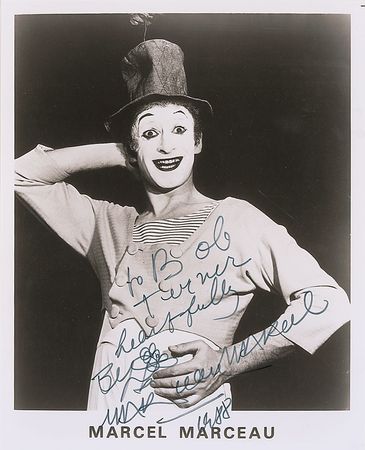 Lot #1223 Marcel Marceau Signed Photograph - Image 1