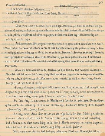 Lot #276 Robert Stroud: The ‘Birdman of Alcatraz’ cures a blind bird and petitions for freedom - Image 1