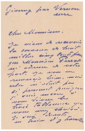 Lot #638 Claude Monet: ?I still have to deliver to you the three paintings you chose,? writes the artist to renowned collector Paul Gallimard, ?I am duly in the process of working on them? - Image 1