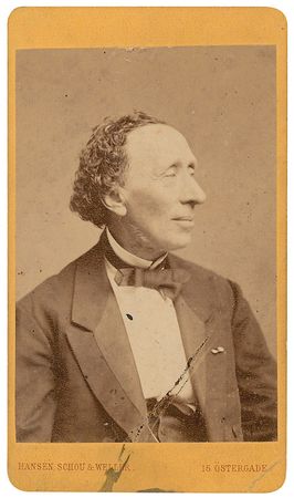 Lot #527 Hans Christian Andersen: Rare carte-de-visite whose presentation is documented in Andersen?s own diary - Image 1
