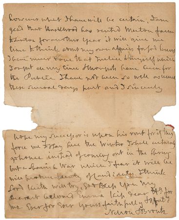 Lot #387 Horatio Nelson: The celebrated naval hero writes home to his beloved mistress, Emma Hamilton: “All my time & thoughts have been for the public” - Image 1