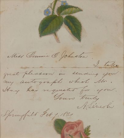 Lot #55 Abraham Lincoln: Responding just a month before taking office as president - Image 1