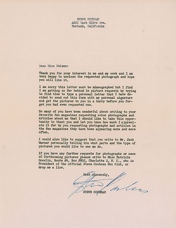 Lot #1302 Steve Cochran - Image 2