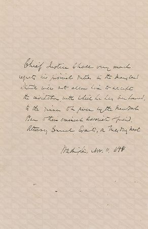 Lot #167 Salmon P. Chase Handwritten Letter Signed - Image 1