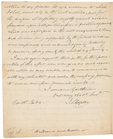 Lot #571 John Singleton Copley: The great American painter defends his part of a financial agreement with a less than scrupulous man - Image 2