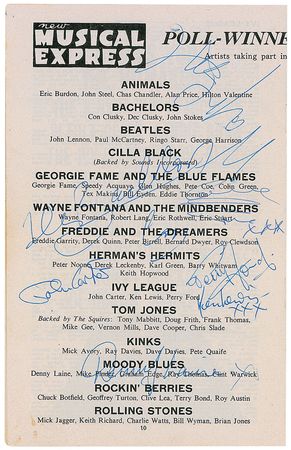 Lot #813 Musical Express: 1965 concert program featuring the Rolling Stones and a slew of other British ‘All-Stars’ - Image 3