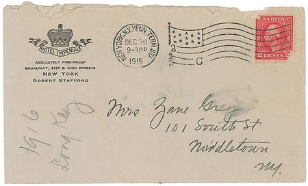 Lot #592 Zane Grey Handwritten Letter Signed - Image 2