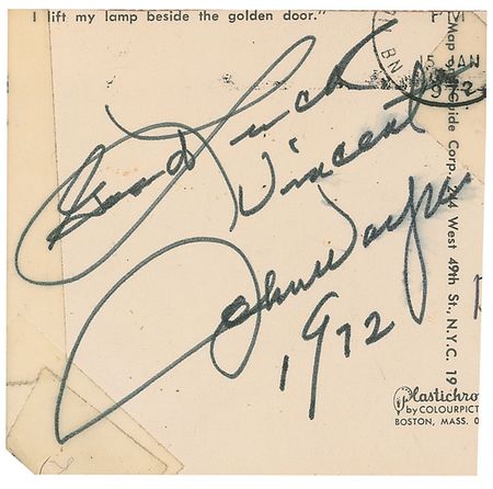Lot #1377 John Wayne Signature - Image 1