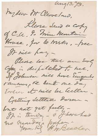 Lot #156 Henry Ward Beecher - Image 1