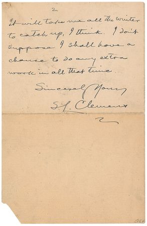 Lot #565 Samuel L. Clemens: Reference to his recent submission to a Boston literary magazine-one that would rile French novelist Paul Bourget - Image 2