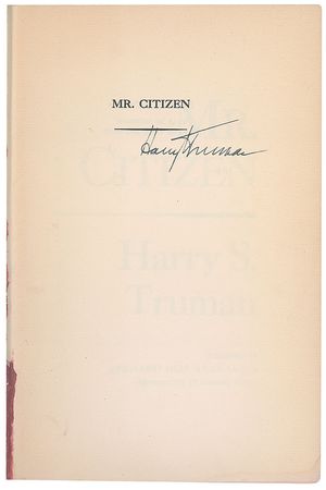 Lot #112 Harry S. Truman Book - Image 1