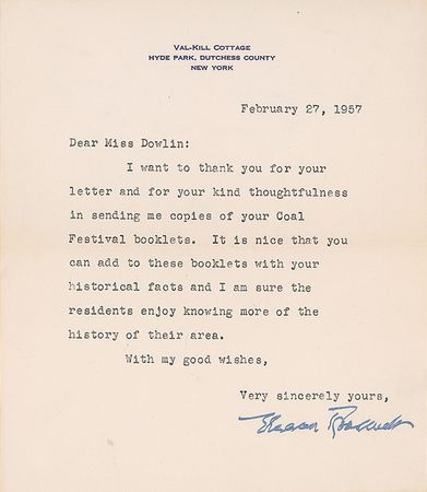 Lot #81 Eleanor Roosevelt Typed Letter Signed - Image 1