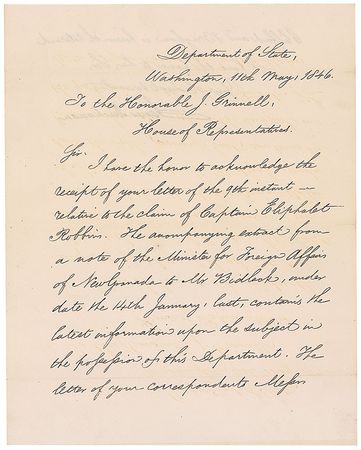 Lot #5 James Buchanan Signed Letter