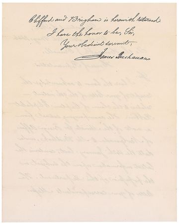 Lot #5 James Buchanan Signed Letter - Image 2