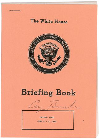 Lot #122 George Bush Briefing Booklets - Image 1