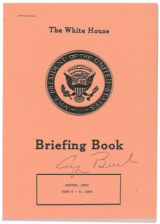 Lot #122 George Bush Briefing Booklets - Image 2