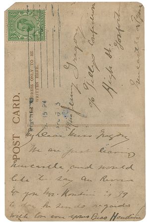 Lot #1095 Harry and Bess Houdini: Celebrating the legendary escape artist’s 39th ‘birthday’ - Image 2