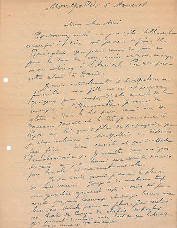 Lot #1321 Louis Feuillade Handwritten Letter Signed - Image 1