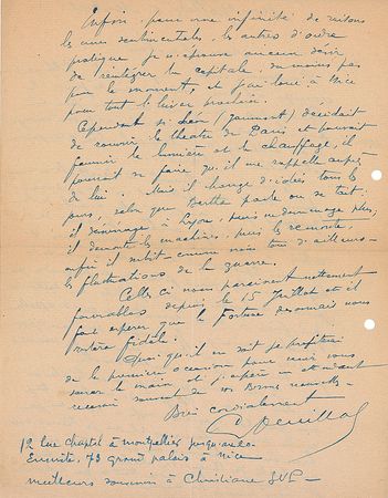 Lot #1321 Louis Feuillade Handwritten Letter Signed - Image 2