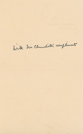 Lot #171 Winston Churchill Signature - Image 2
