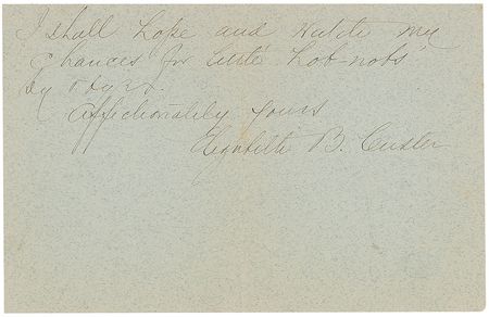 Lot #369 Elizabeth B. Custer: General Custer?s wife heads to ?Washington to do some work pertaining to my husband? - Image 3
