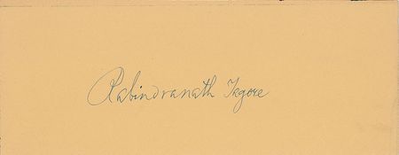 Lot #687 Rabindranath Tagore Signature - Image 1