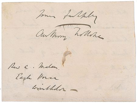 Lot #688 Anthony Trollope Signature - Image 1