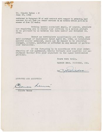 Lot #255 Claude Rains - Image 2