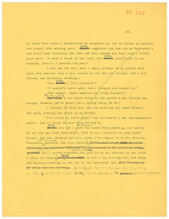 Lot #283 Breakfast at Tiffany's Hand-Corrected Manuscript by Truman Capote - Image 6