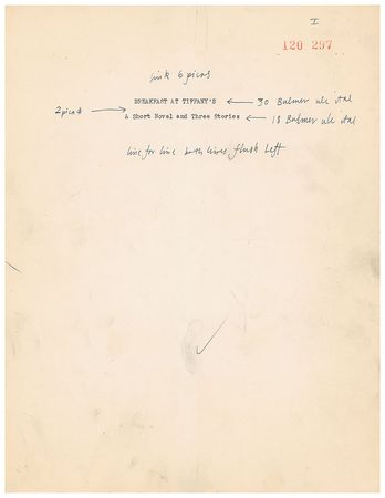 Lot #283 Breakfast at Tiffany's Hand-Corrected Manuscript by Truman Capote - Image 7