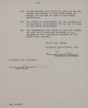 Lot #261 John Wayne - Image 2