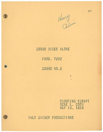 Lot #648 Zorro: Henry Calvin - Image 1