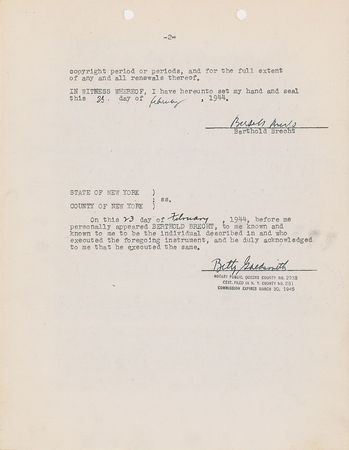 Lot #303 Berthold Brecht - Image 2
