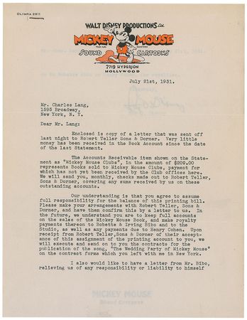 Lot #432 Roy Disney - Image 1