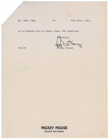 Lot #432 Roy Disney - Image 2