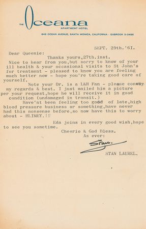 Lot #236 Stan Laurel - Image 1