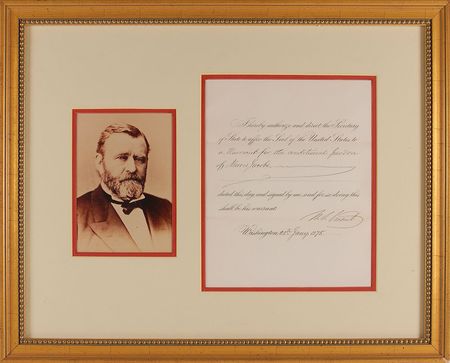 Lot #28 U. S. Grant Signed Document