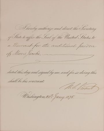Lot #28 U. S. Grant Signed Document - Image 2