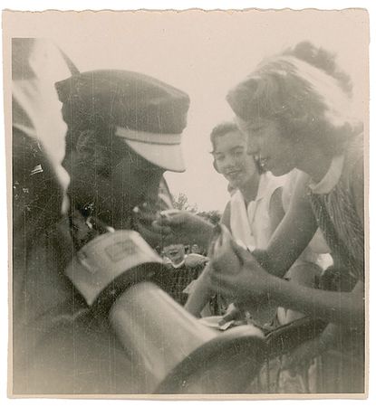 Lot #841 Elvis Presley: Unique candid photos of a young Elvis outside his Audubon Drive home - Image 3