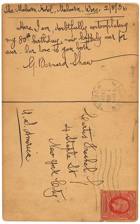 Lot #655 George Bernard Shaw Handwritten Letter Signed - Image 1