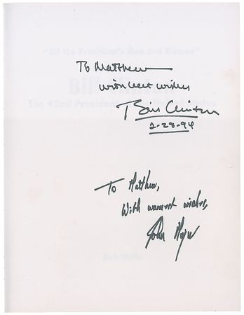 Lot #140 Bill Clinton and John Major Book - Image 1