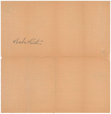 Lot #1714 Babe Ruth Signature - Image 1