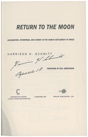 Lot #503 Harrison Schmitt Book - Image 1